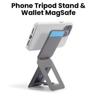 Moft Ms027W-1-Me-Nvbu Snap-On Iphone Stand & Wallet - Gray